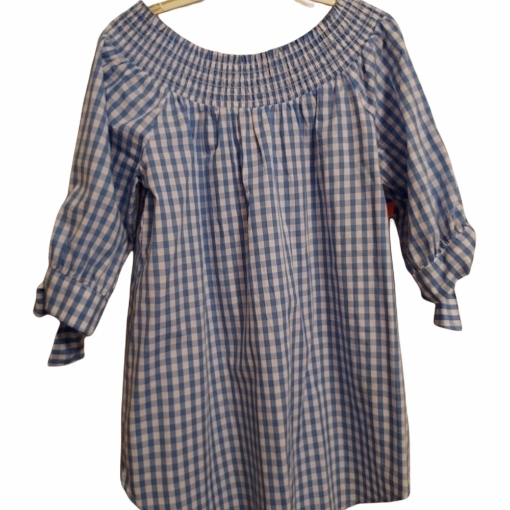 Signature studio med blue and white gingham